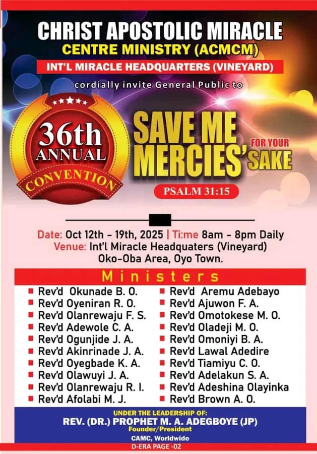 Owo Oluwa programme 2025